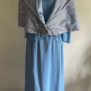 Samax VTG Formal Gown and Shawl Sz 12 from Theater Costume Company